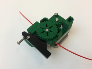 Test the extruder drive with a piece of filament, and set the tension. 