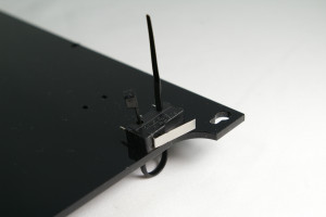 The microswitch is held in place with a cable tie